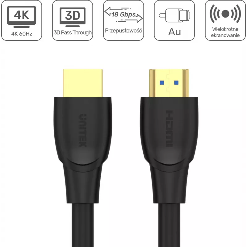UNITEK HDMI 2.0 kábel 20m 4K 18Gbps čierny