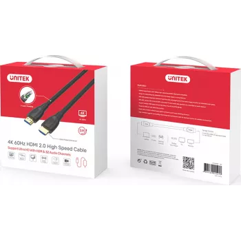 UNITEK HDMI 2.0 kábel 20m 4K 18Gbps čierny