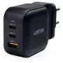 UNITEK GaN 66W 3-port USB-C PD & QC 3.0 nabíjačka čierna