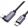 UNITEK USB-C na USB-C kábel 90° zahnutý PD 100W 5m čierny