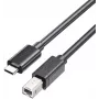UNITEK USB-C na USB-B 2.0 tlačiarňový kábel 5m čierna