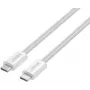 UNITEK magnetický pletený USB-C na USB-C kábel 100W PD 1m biela
