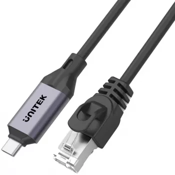 UNITEK USB-C na RJ45 Gigabit Ethernet adaptér, 1m, Space Gray