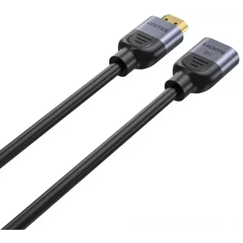 UNITEK HDMI predlžovací kábel 1m, HDMI 2.1, 8K@60Hz, 48Gbps, čierna