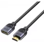 UNITEK HDMI predlžovací kábel 1m, HDMI 2.1, 8K@60Hz, 48Gbps, čierny