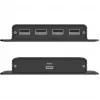 UNITEK USB-C na 4x USB-A predlžovač cez Ethernet, až do 150m, 480Mbps, čierny