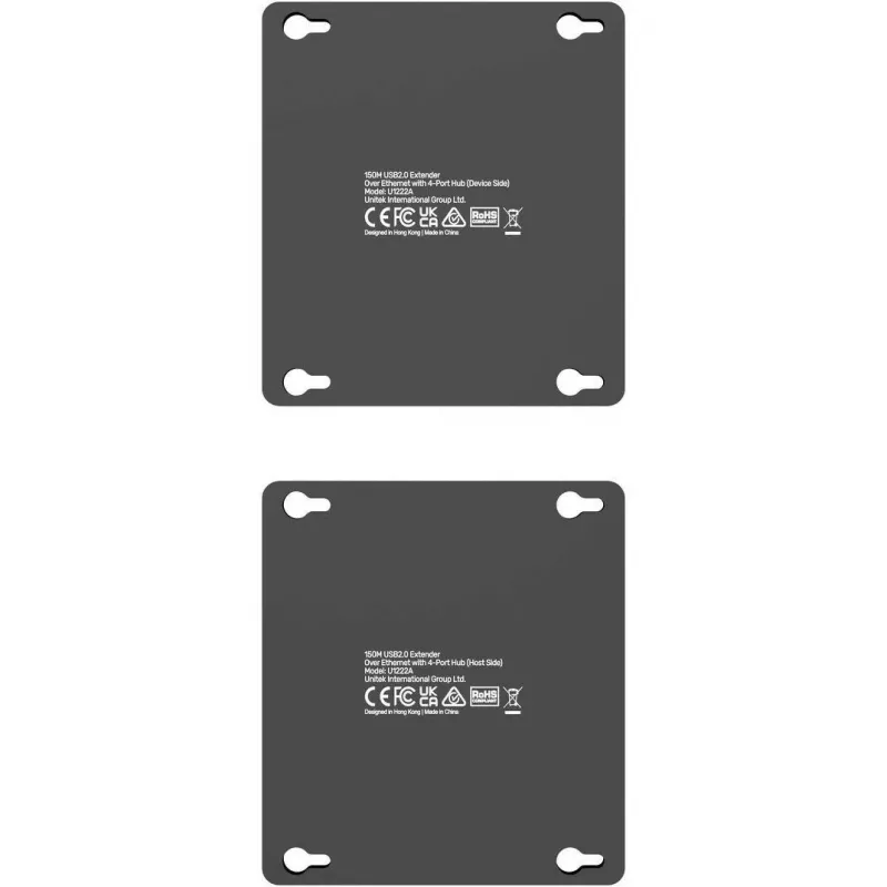 UNITEK USB-C na 4x USB-A predlžovač cez Ethernet, až do 150m, 480Mbps, čierny
