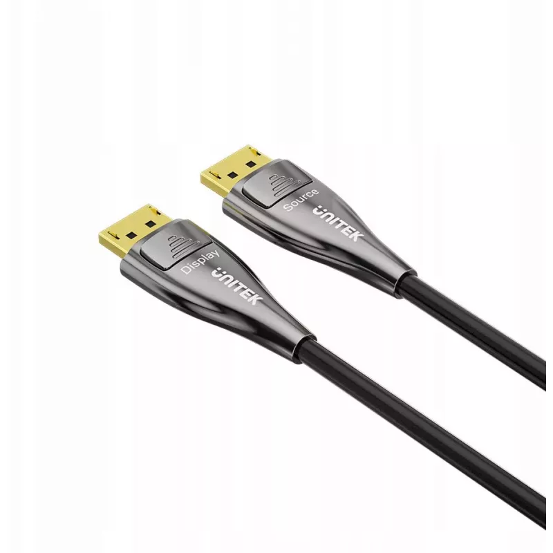 UNITEK optický DisplayPort 2.1 kábel 8K 10m čierny