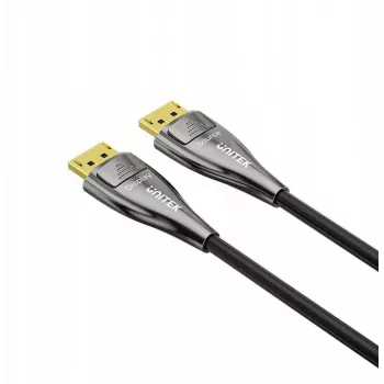 UNITEK aktívny optický DisplayPort 2.1 kábel 20m 8K 80Gbps čierny