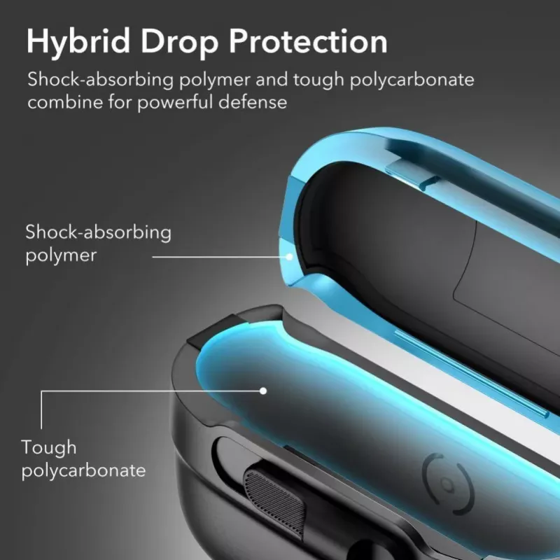 ESR Pulse HaloLock MagSafe puzdro pre Apple AirPods Pro 1/2, čierne