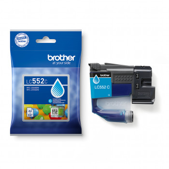 Brother LC-552C azúrová atramentová kazeta (štandardná výťažnosť, 500 strán)