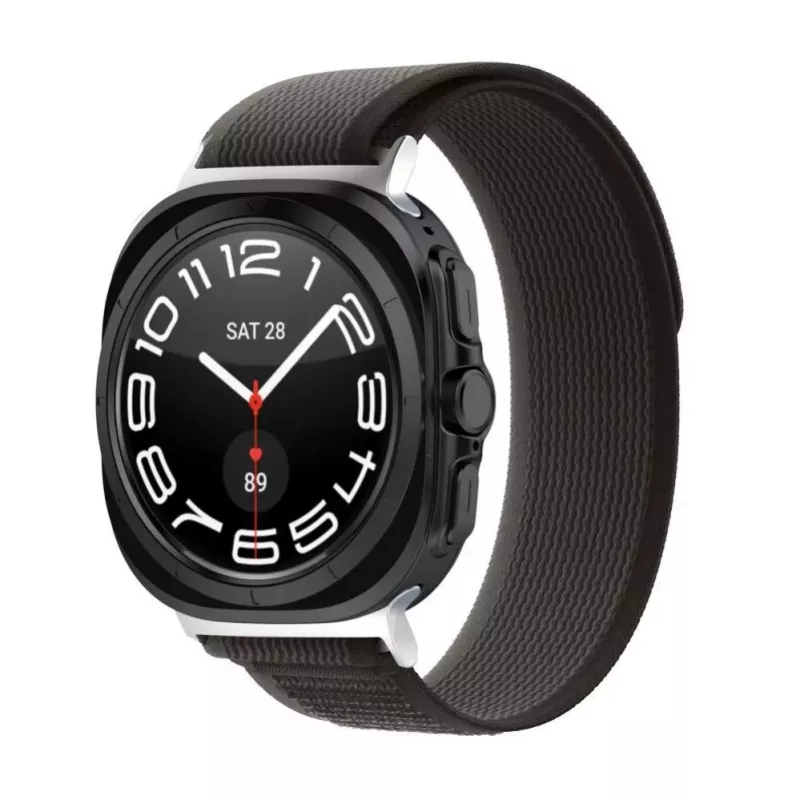 Tech-Protect Nylon náramok pre Samsung Galaxy Watch Ultra (47mm) - čierny/oranžový