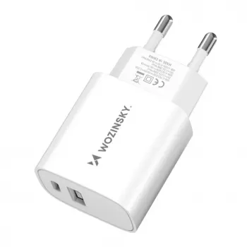 Wozinsky WGWCW 20W USB-A USB-C napájací zdroj - biela