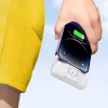 WOZINSKY WF16-YCS Mini powerbanka 5000mAh 15W USB-C s integrovaným USB-C káblom a nabíjačkou Apple Watch - biela