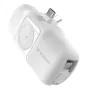 WOZINSKY WF16-YCS Mini powerbanka 5000mAh 15W USB-C s integrovaným USB-C káblom a nabíjačkou Apple Watch - biela