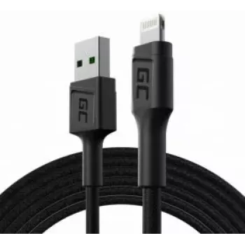 Green Cell PowerStream KABGC21 USB-A na Lightning kábel, 1,2 m, čierna