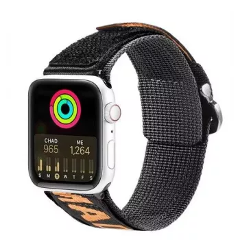 Dux Ducis remienok (Outdoor Version) nylonový remienok na hodinky pre Apple Watch Ultra, SE, Series 9, 8, 7, 6, 5, 4, 3, 2, 1 (49, 45, 44, 42 mm) čierna oranžová