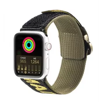 Dux Ducis náramok (Outdoor Version) nylonový remienok pre Apple Watch Ultra, SE, Series 9, 8, 7, 6, 5, 4, 3, 2, 1 (49, 45, 44, 42 mm) - žltý