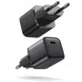 JOYROOM rýchla nástenná nabíjačka USB-C 20W Power Delivery Quick Charge 3.0 AFC čierna (L-P202)