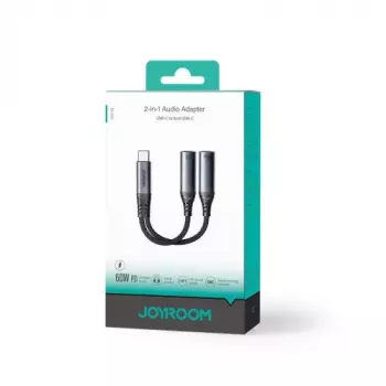 Joyroom SY-C03 USB-C na 2x USB-C 2in1 DAC adaptér - čierna