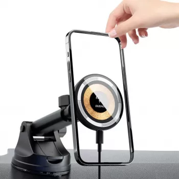 Dudao F12MAX+ MagSafe bezdrôtová nabíjačka do auta 15W - čierna