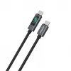 Dudao L7C USB-C na USB-C 100W kábel s LED indikátorom 1m - čierna