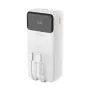 Dudao K15Max 30000mAh PD 22,5W powerbank s USB-C a Lightning káblami biela
