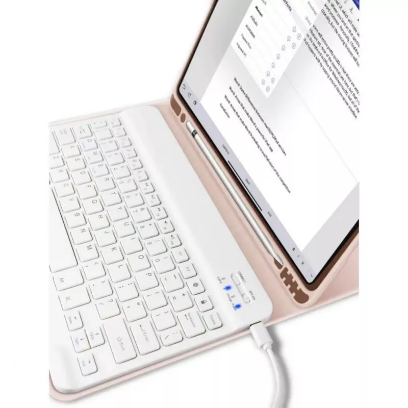Tech-Protect SC Pen + Puzdro s klávesnicou pre iPad 10.9" (10. gen., 2022) / 11" (2025), ružové