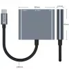 Tech-Protect V1 3in1 USB-C hub adaptér - USB-A 3.0, USB-C PD 100W, HDMI 4K 30Hz - sivý