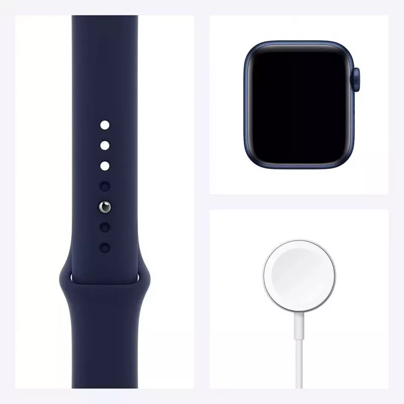 Apple Watch Series 6 GPS, 40mm hliníkové puzdro s Deep Navy Sport Band modré
