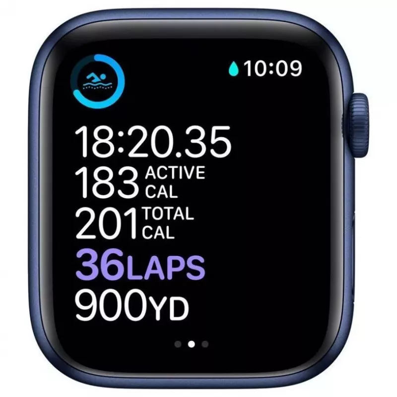 Apple Watch Series 6 GPS, 44mm hliníkové puzdro so športovým remienkom Deep Navy