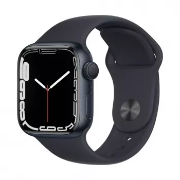 Apple Watch Series 7 GPS, 41mm Midnight hliníkové puzdro so športovým remienkom - Regular Midnight