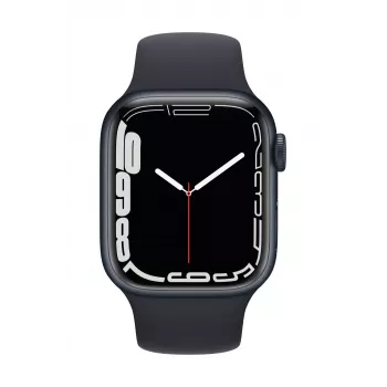 Apple Watch Series 7 GPS, 41mm Midnight hliníkové puzdro so športovým remienkom - Regular Midnight