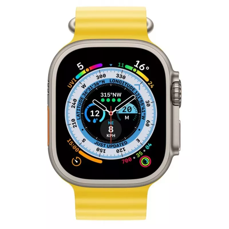 Apple Watch Ultra GPS + Cellular, 49mm titánové puzdro s Yellow Ocean Band