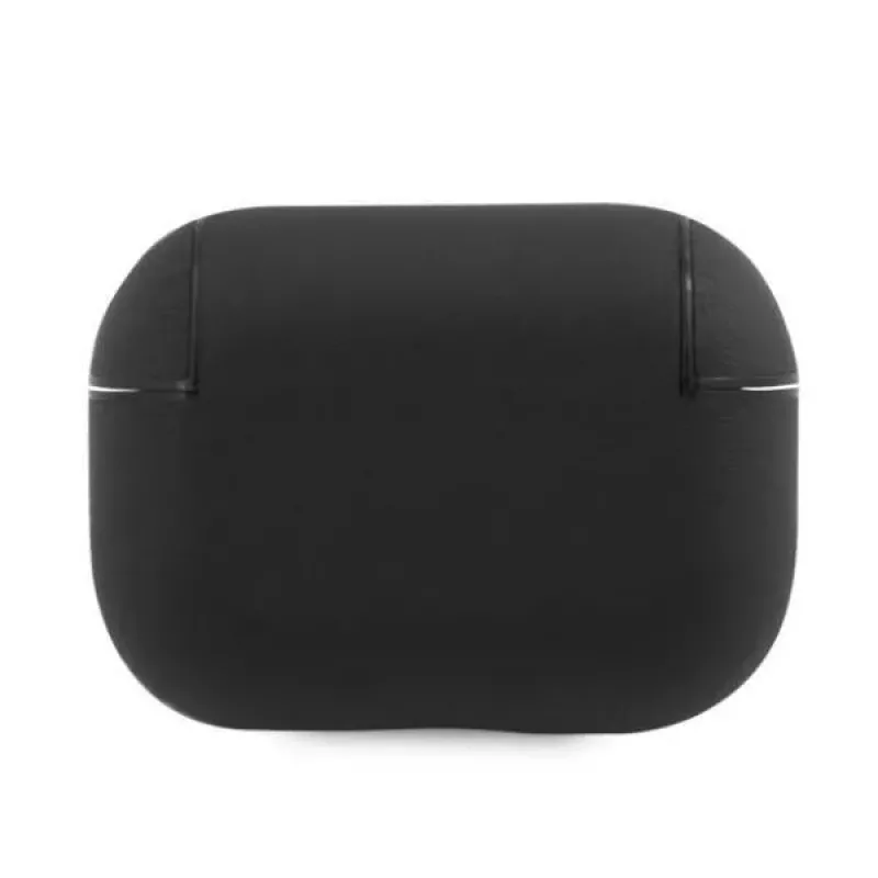 BMW AirPods Pro puzdro pravá koža strieborné logo čierna