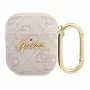 Guess Apple AirPods 1/2 puzdro 4G Script Metal Collection ružová