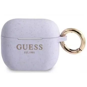 Guess Apple AirPods 3 puzdro silikón trblietavé fialová