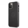 BMW Apple iPhone 12/12 Pro 6,1 palca Signature Leather Embossed Logo pevné puzdro čierna