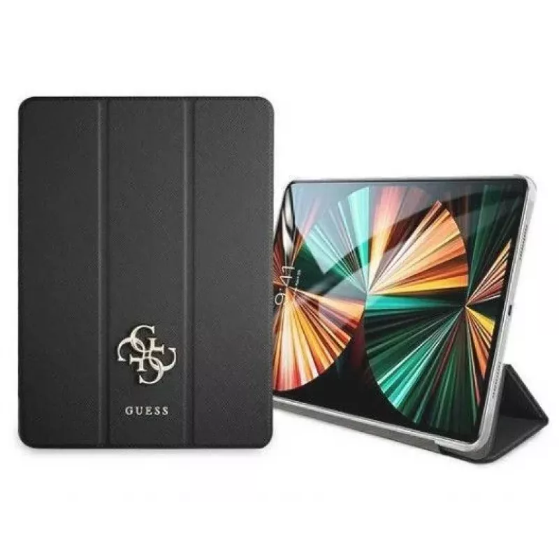 Guess iPad 11 2021 knižný kryt Saffiano Collection čierny