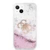 Guess iPhone 13 Mini Liquid Glitter puzdro ružová transparentná
