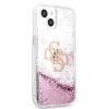 Guess iPhone 13 Mini Liquid Glitter puzdro ružová transparentná