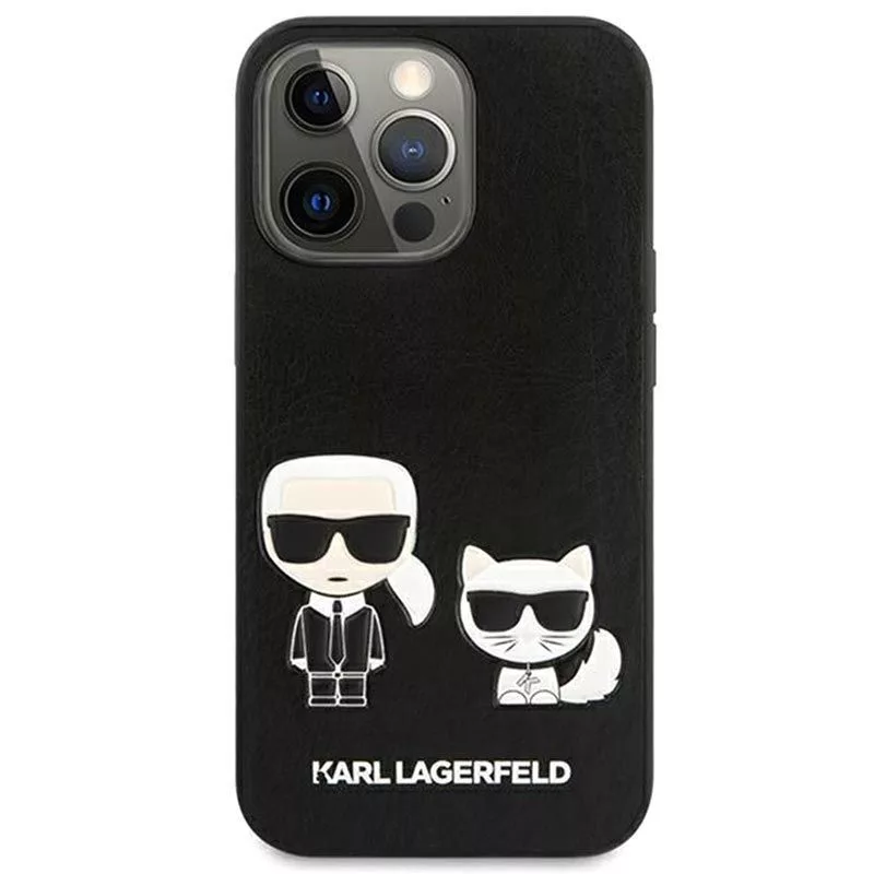 Karl Lagerfeld Apple iPhone 13 Pro Choupette PU kožené puzdro čierna
