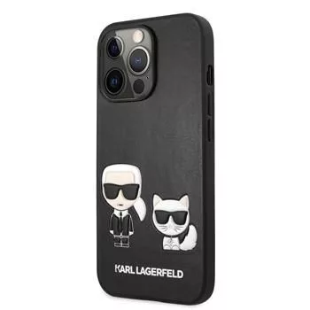 Karl Lagerfeld Apple iPhone 13 Pro Choupette PU kožené puzdro čierna