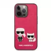 Karl Lagerfeld Apple iPhone 13 Pro Choupette PU kožené puzdro fuchsia