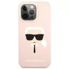 Karl Lagerfeld Apple iPhone 13 Pro Liquid Silicone Karl Head puzdro ružová