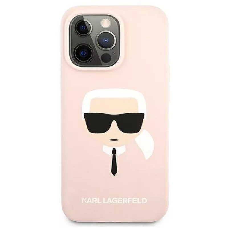 Karl Lagerfeld Apple iPhone 13 Pro Liquid Silicone Karl Head puzdro ružová