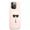Karl Lagerfeld Apple iPhone 13 Pro Liquid Silicone Karl Head puzdro ružová