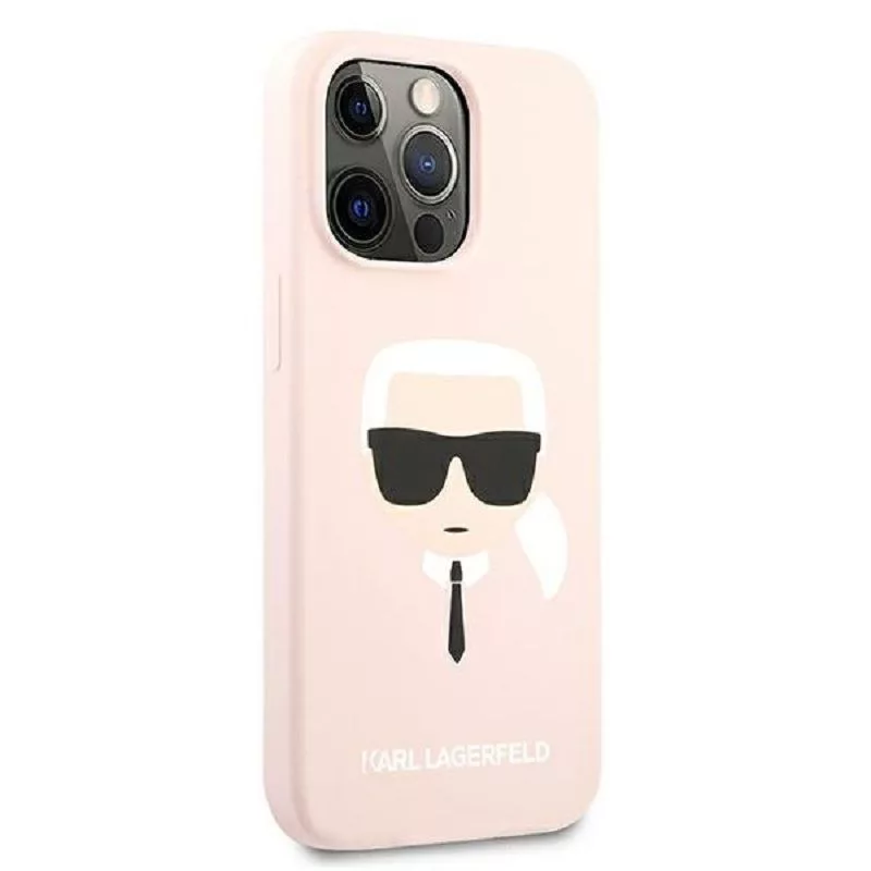 Karl Lagerfeld Apple iPhone 13 Pro Liquid Silicone Karl Head puzdro ružová