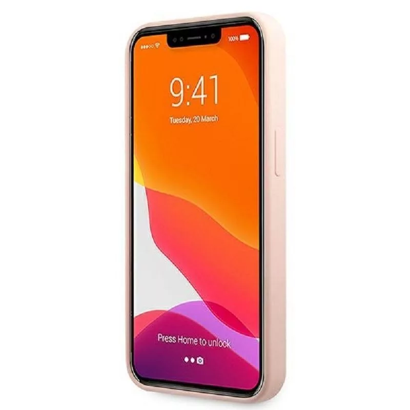 Karl Lagerfeld Apple iPhone 13 Pro Liquid Silicone Karl Head puzdro ružová