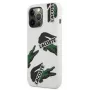 Lacoste Apple iPhone 13 Pro Liquid Silicone Allover Pattern puzdro biela